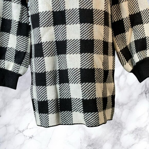 LPA Floyd Sweater Dress Black & Ivory Check - Picture 11 of 11